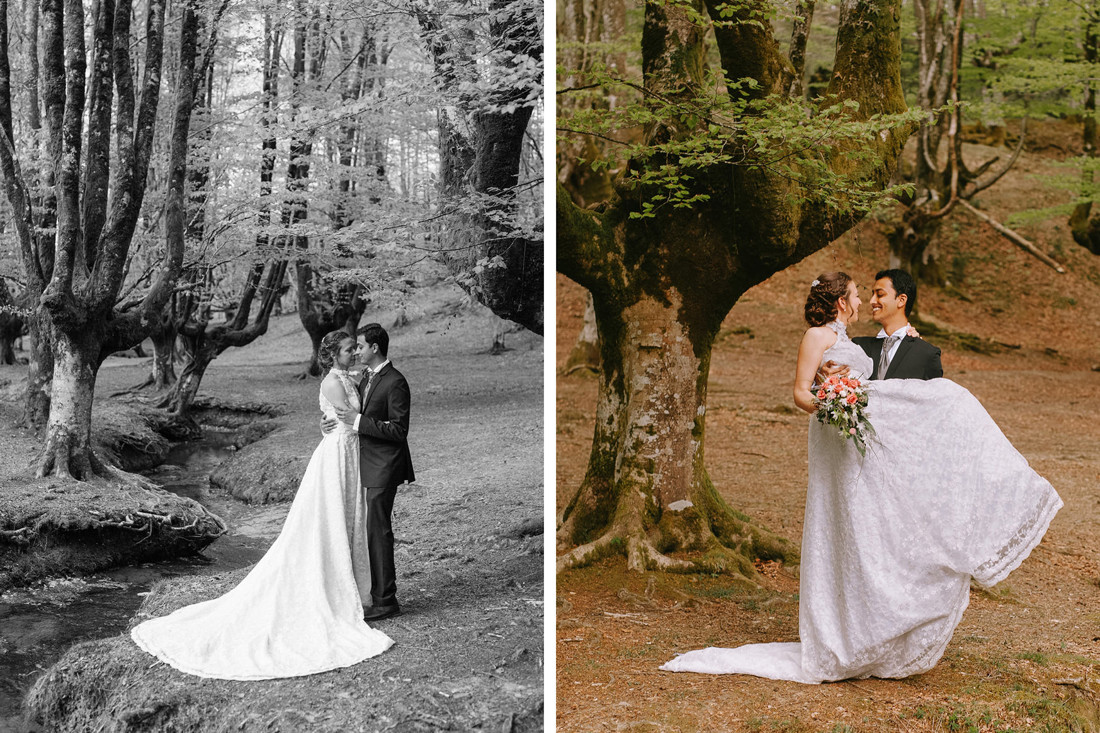 Reportaje postboda, Hayedo de Otzarreta, Gorbea. Fotografo Pais Vascojpg
