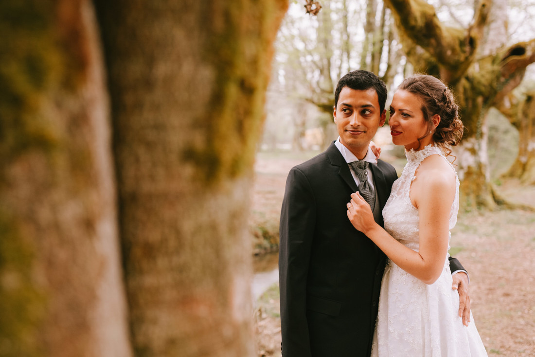 Retrato de novios. Fotografo nupcial Bilbao. Vizcaya