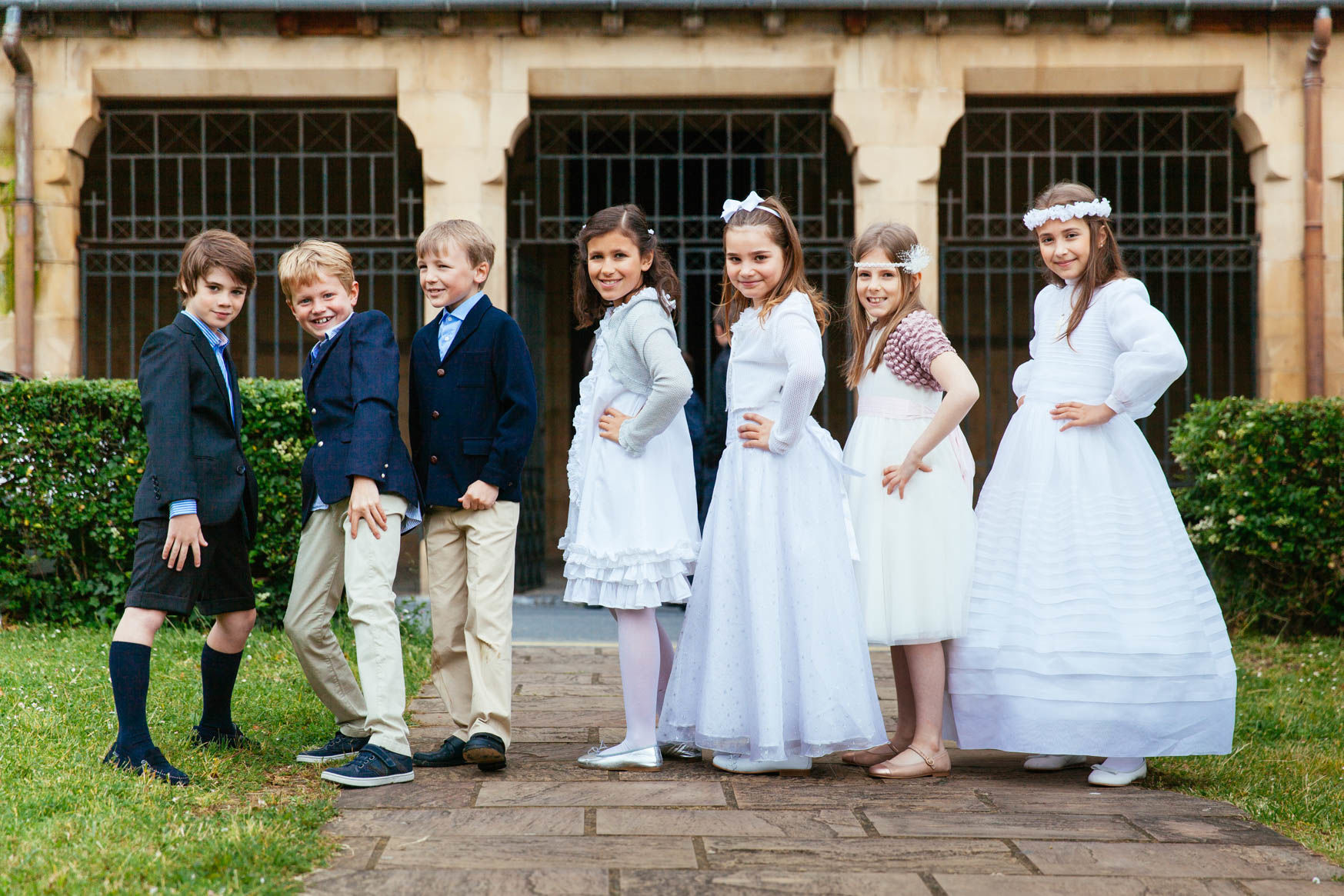 Communion Photo Shoot at the church Basque Country Photographer