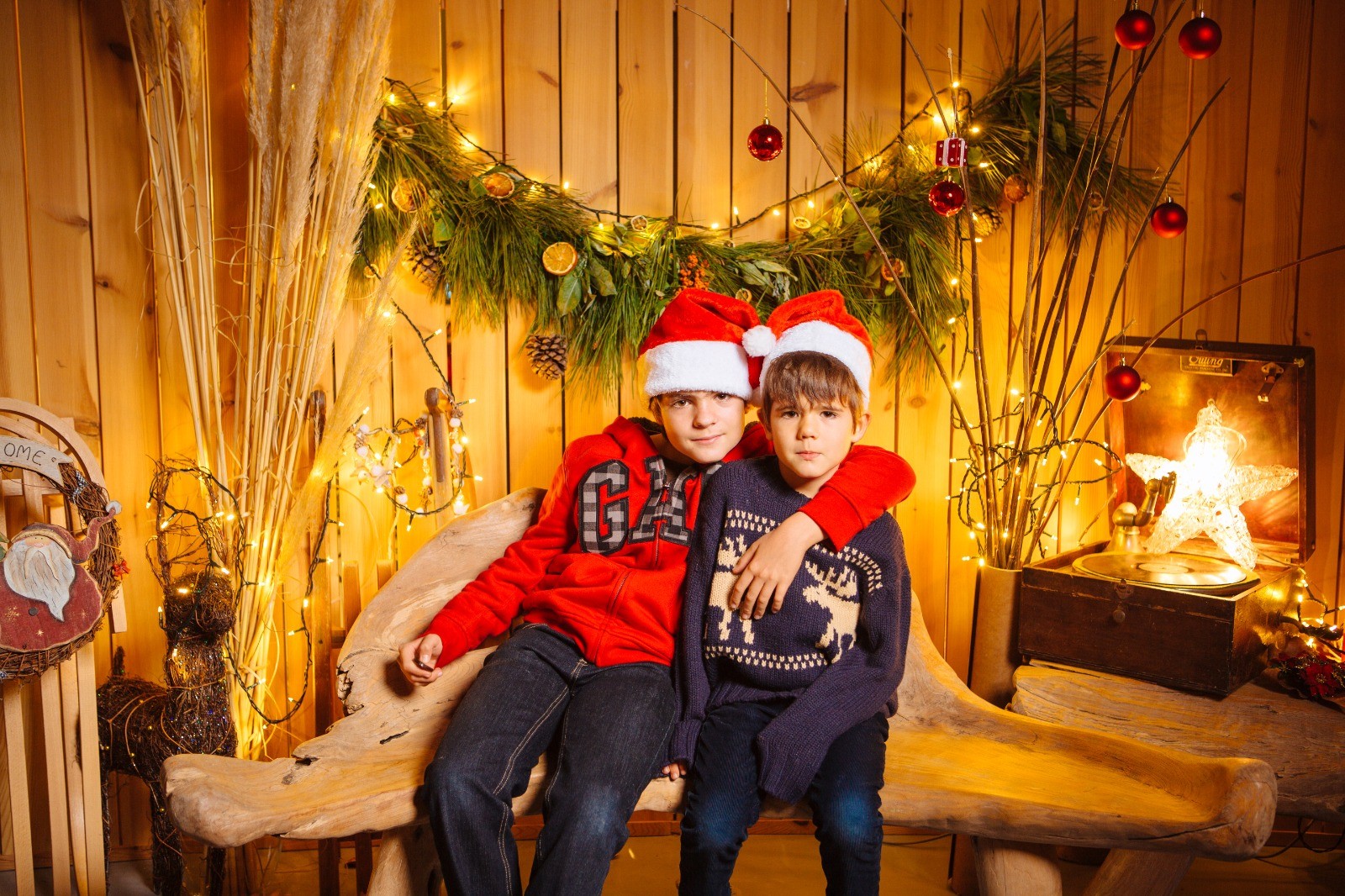 Mini Sesion Navidad. Reportaje de fotos niños en estudio Berango, Getxo y Sopelana