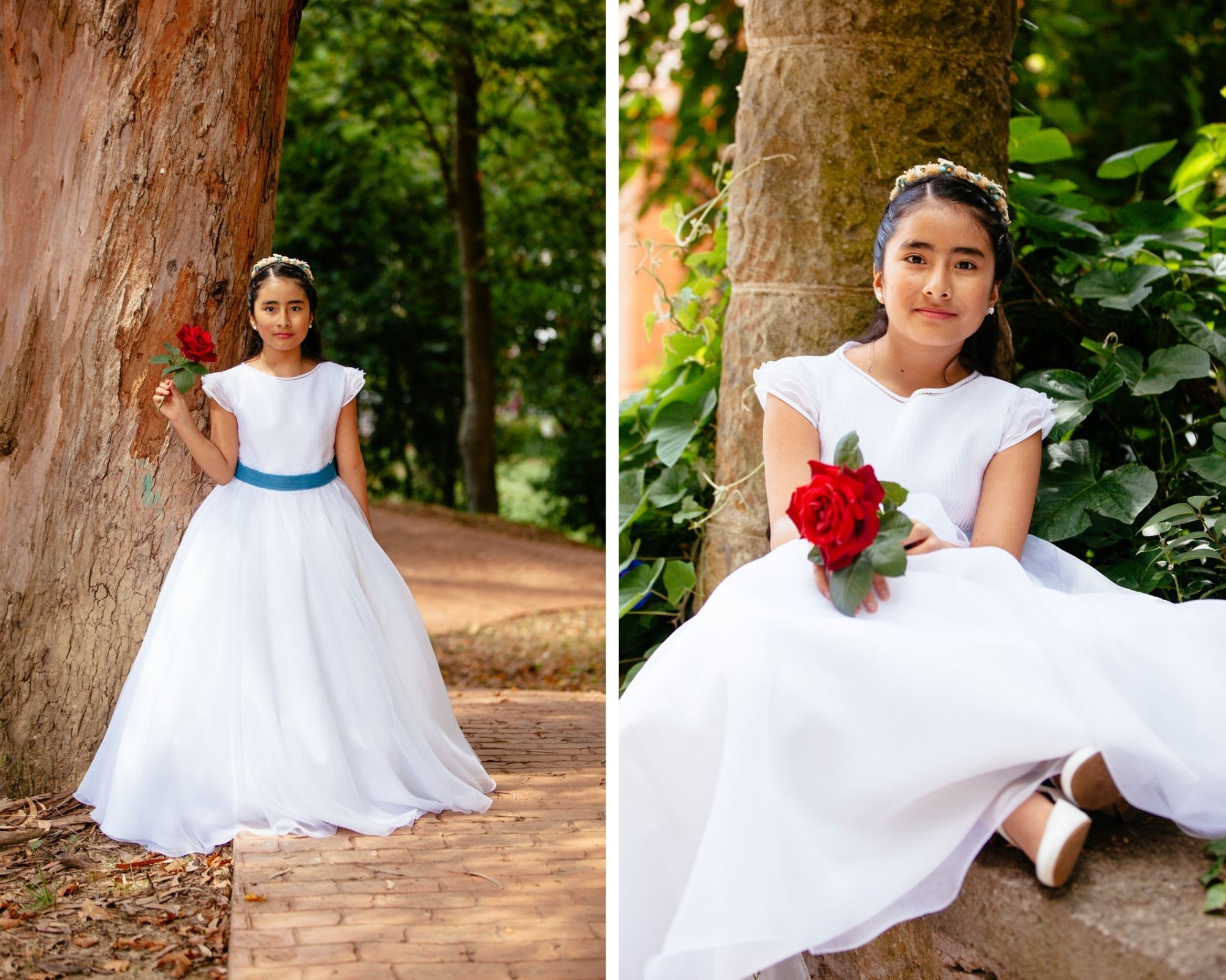 Reportaje comunion niña al aire libre. Kunst Photo & Art Berango, Getxo, Sopelana