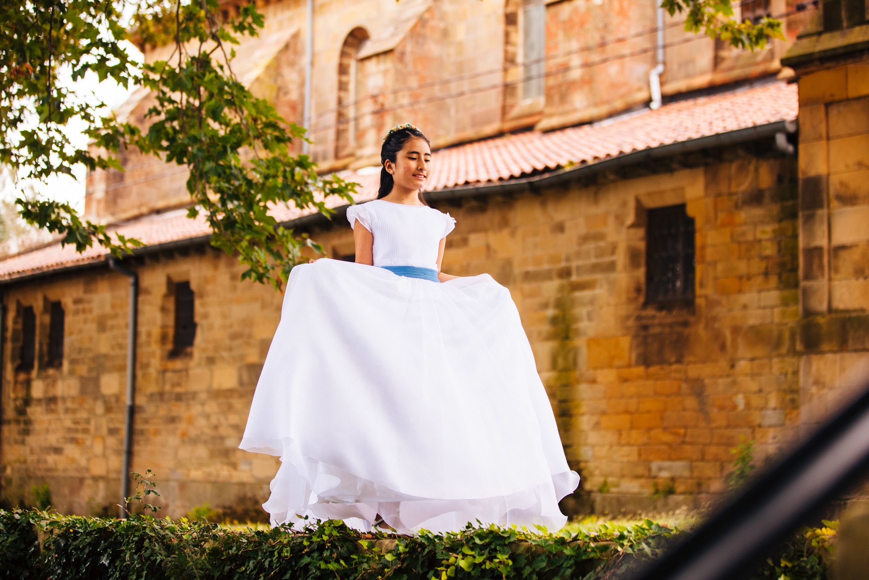 Reportaje Primera Comunión exteriores. Kunst Berango, Sopelana, Getxo, Bilbao 12