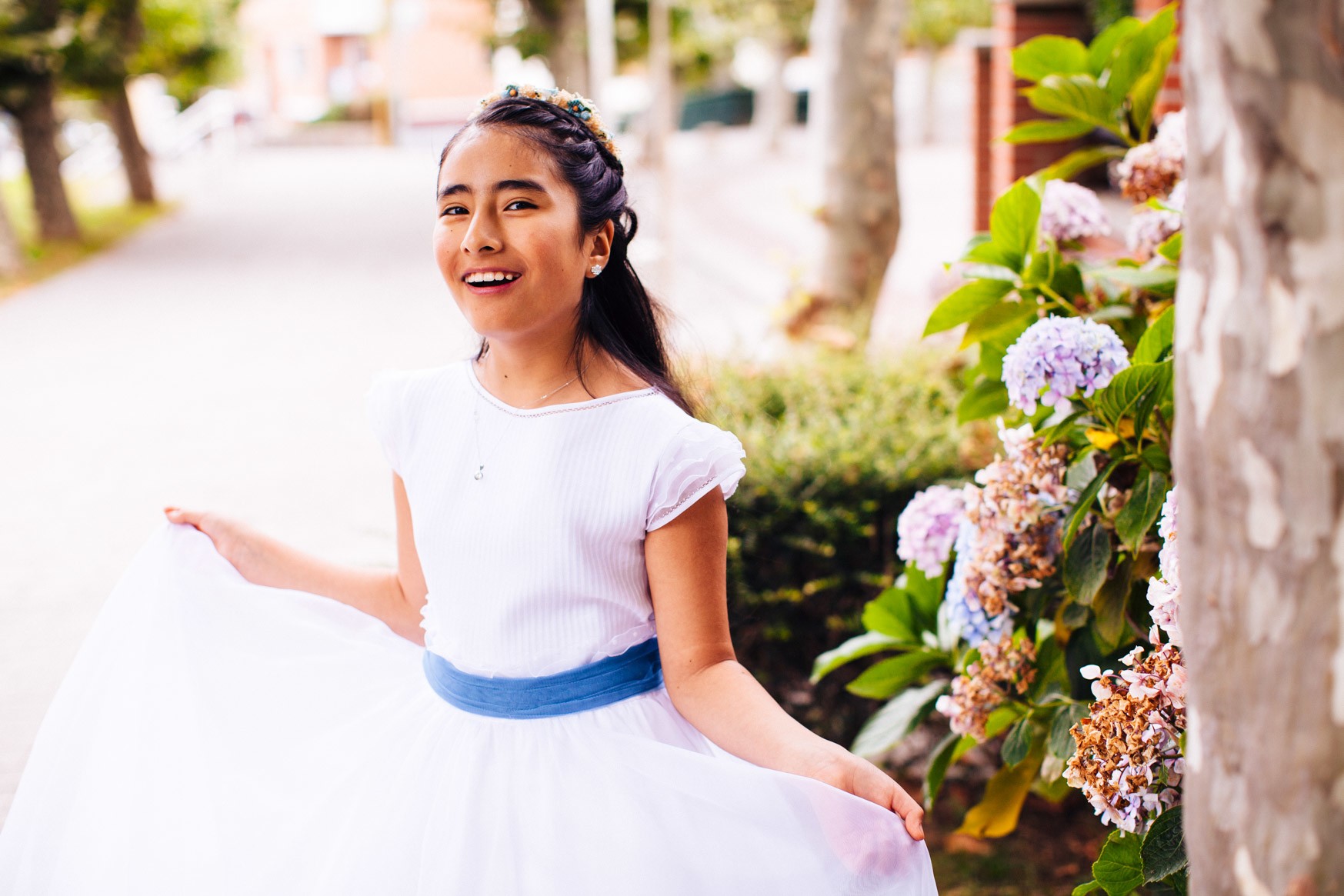 Reportaje Primera Comunión exteriores. Kunst Leioa, Plencia, Algorta