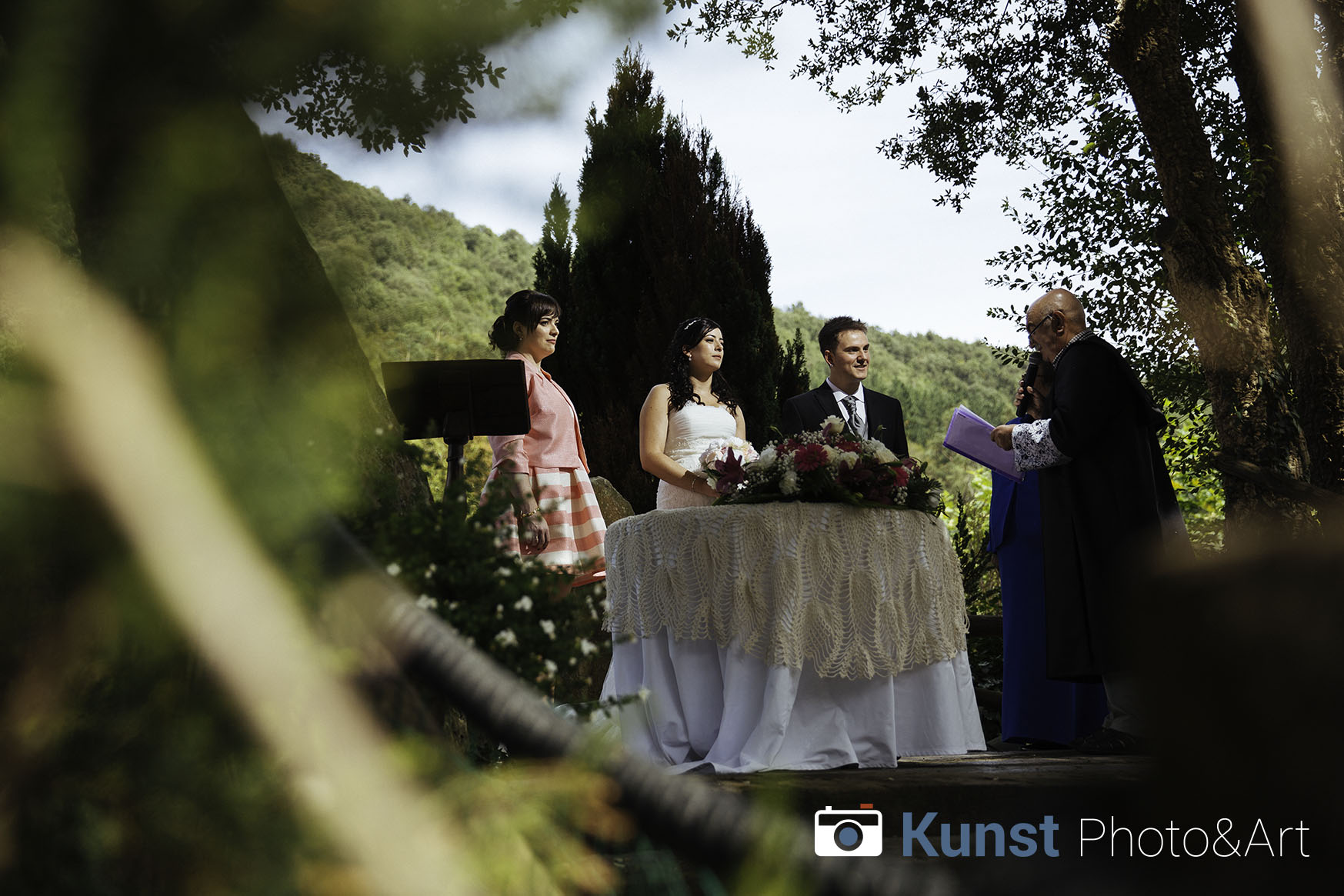 boda Kunst Fotografía, Restaurante Lezima, bosque de Oma