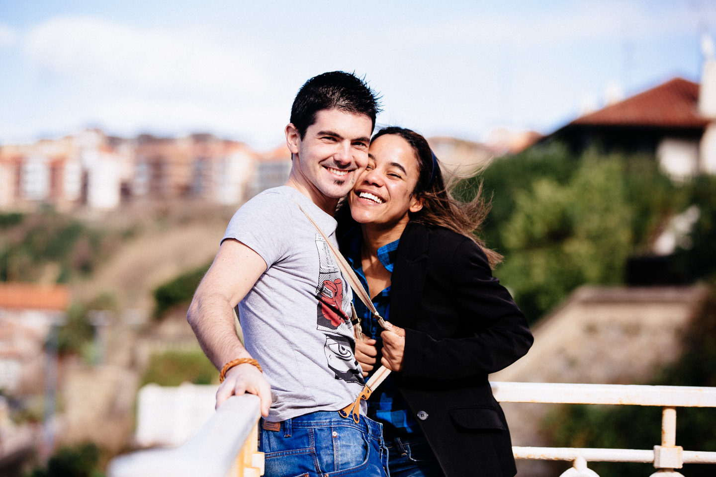 sesiones de fotos para parejas en el Puerto Viejo, Getxo. Bilbao.